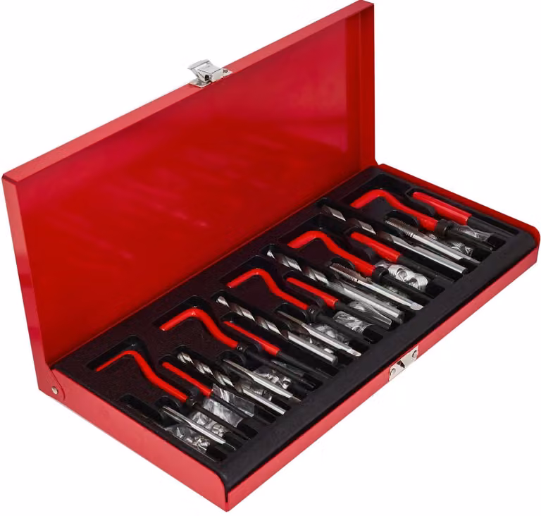 Kraft&Dele KD10590 set per riparazione filettature 131 pezzi