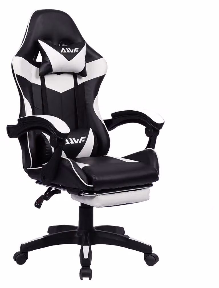 Sedia da gaming - Sedia per videogiochi - Sedia da ufficio - Sedia per gamer - Sedia ergonomica - Con poggiapiedi