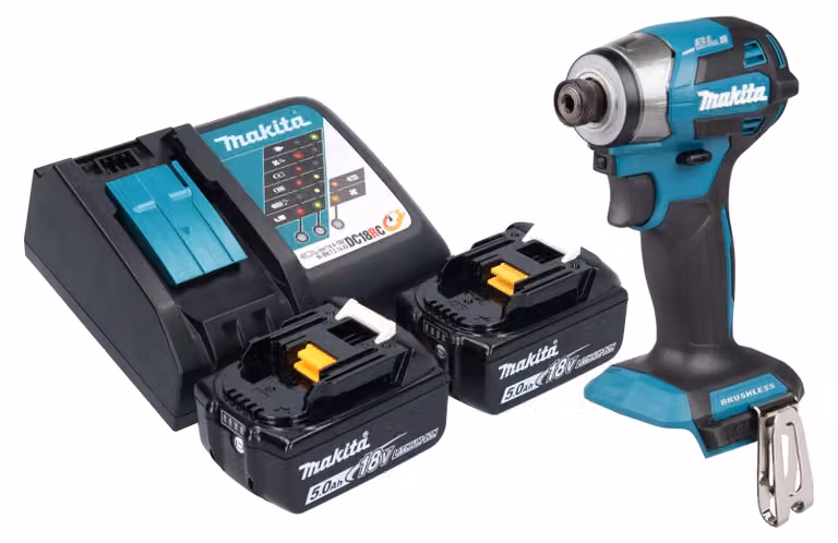 Avvitatore a impulsi a batteria Makita DTD 173 RT 18 V 180 Nm 1/4" brushless + 2x batteria ricaricabile 5,0 Ah + caricabatterie