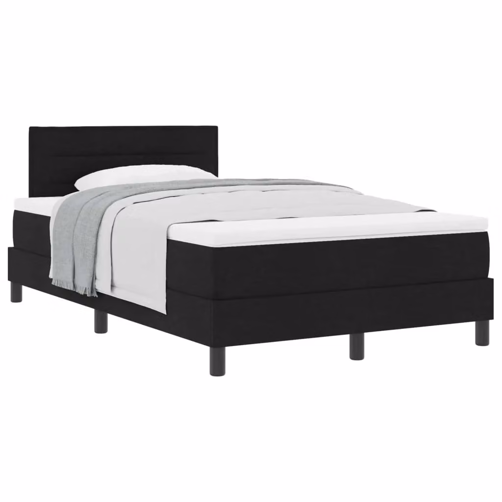 Letto Ibrido con Molle a Tasche e Testiera vidaXL Nero L 120 x P 200 cm – 2