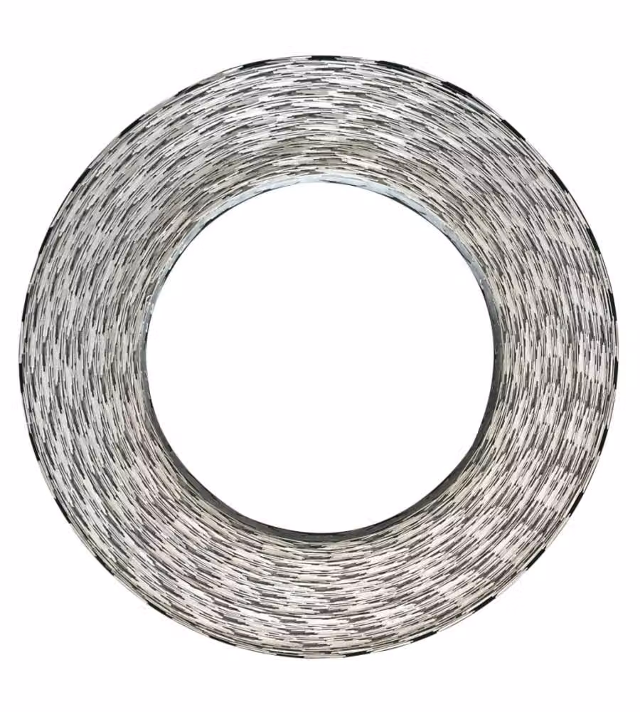 Filo Spinato Concertina con Lame in Acciaio Zincato 500 m