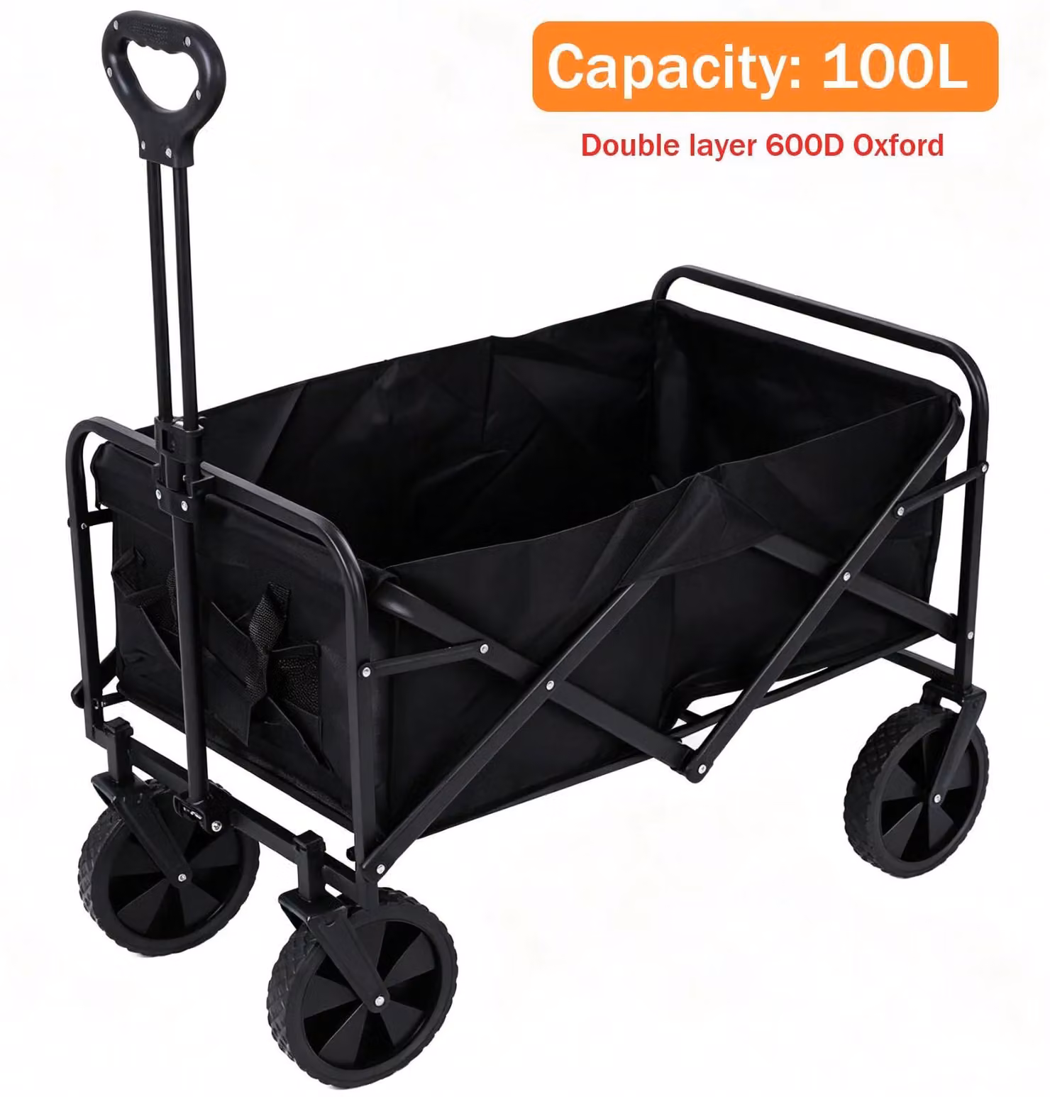 Camper, carico pesante, maniglia regolabile, 5 pollici, 100 litri