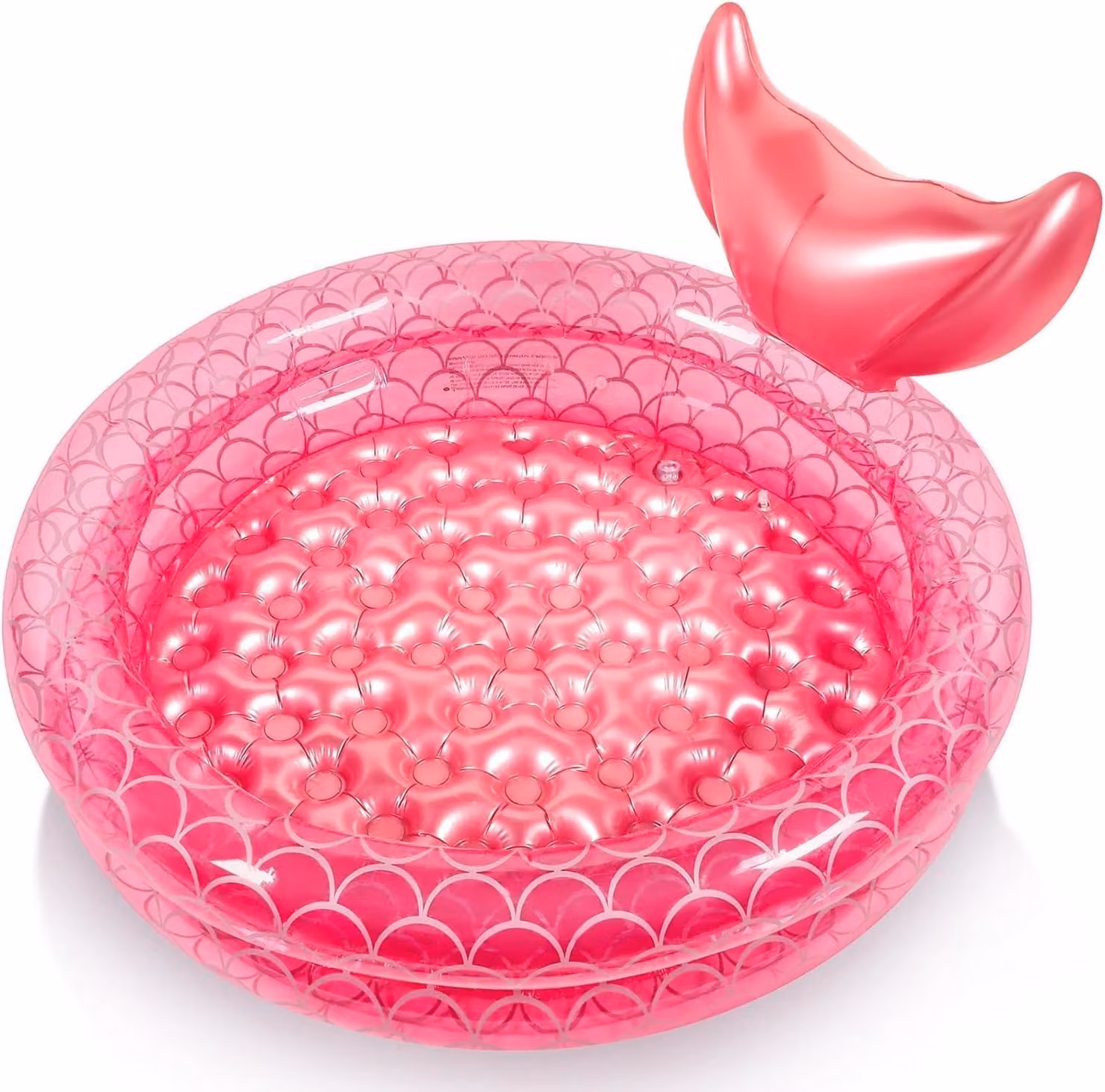 Piscina Gonfiabile per Bambini da Giardino in PVC Rosa Motivo Sirena Ø 90 cm