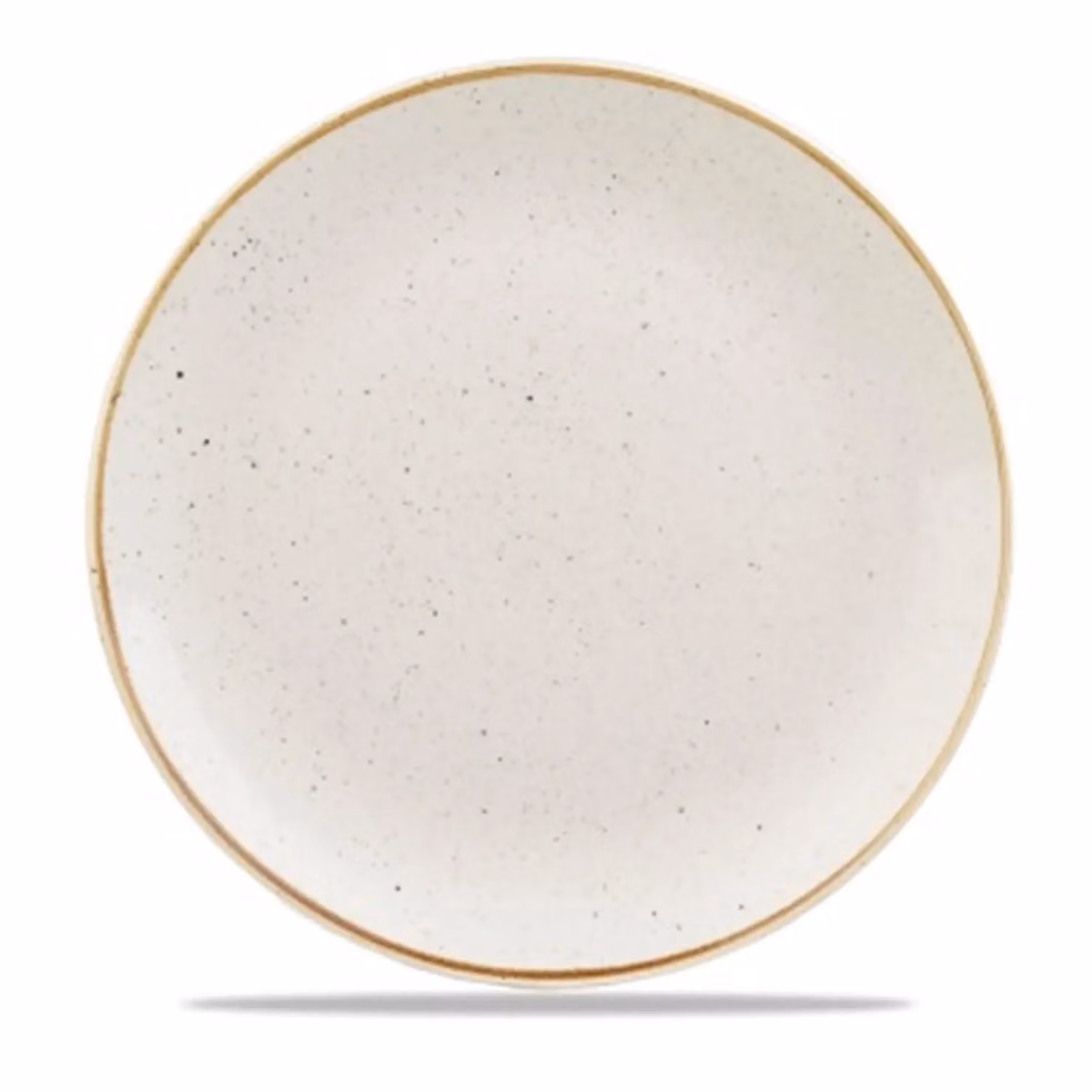 Piatto piano in porcellana bianco stone, diam. 17cm, 12 pezzi