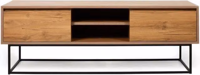 Porta TV in legno "Laxus" - 140 x 40 x 50 cm - Marrone