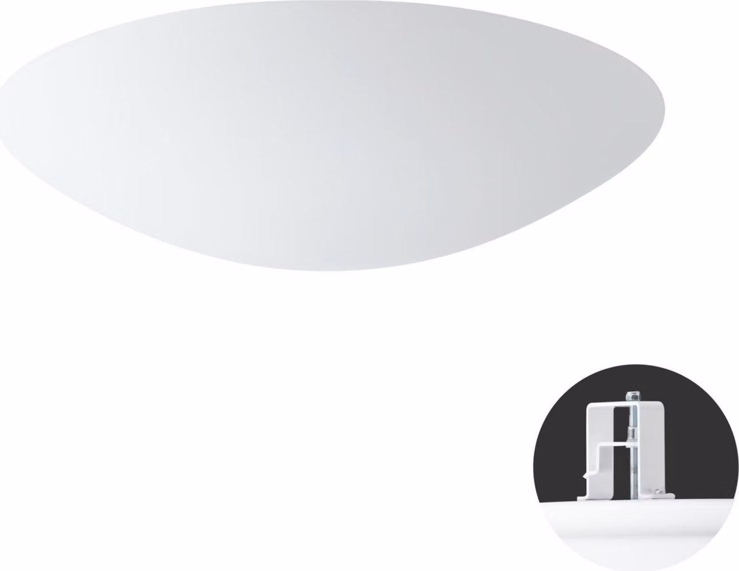 OSMONT AUR59872 AURA V9 apparecchio a soffitto/parete in vetro semipermanente bianco IP44 4000 K 35W LED DALI