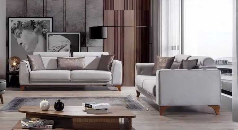 Luxus Sofagarnitur 3+3 Sitzer Garnitur Design Sofas Sofa Couch Polster Design