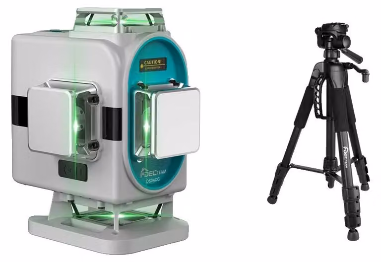 Livella laser, autolivellante, distanza di lavoro versatile, con treppiede