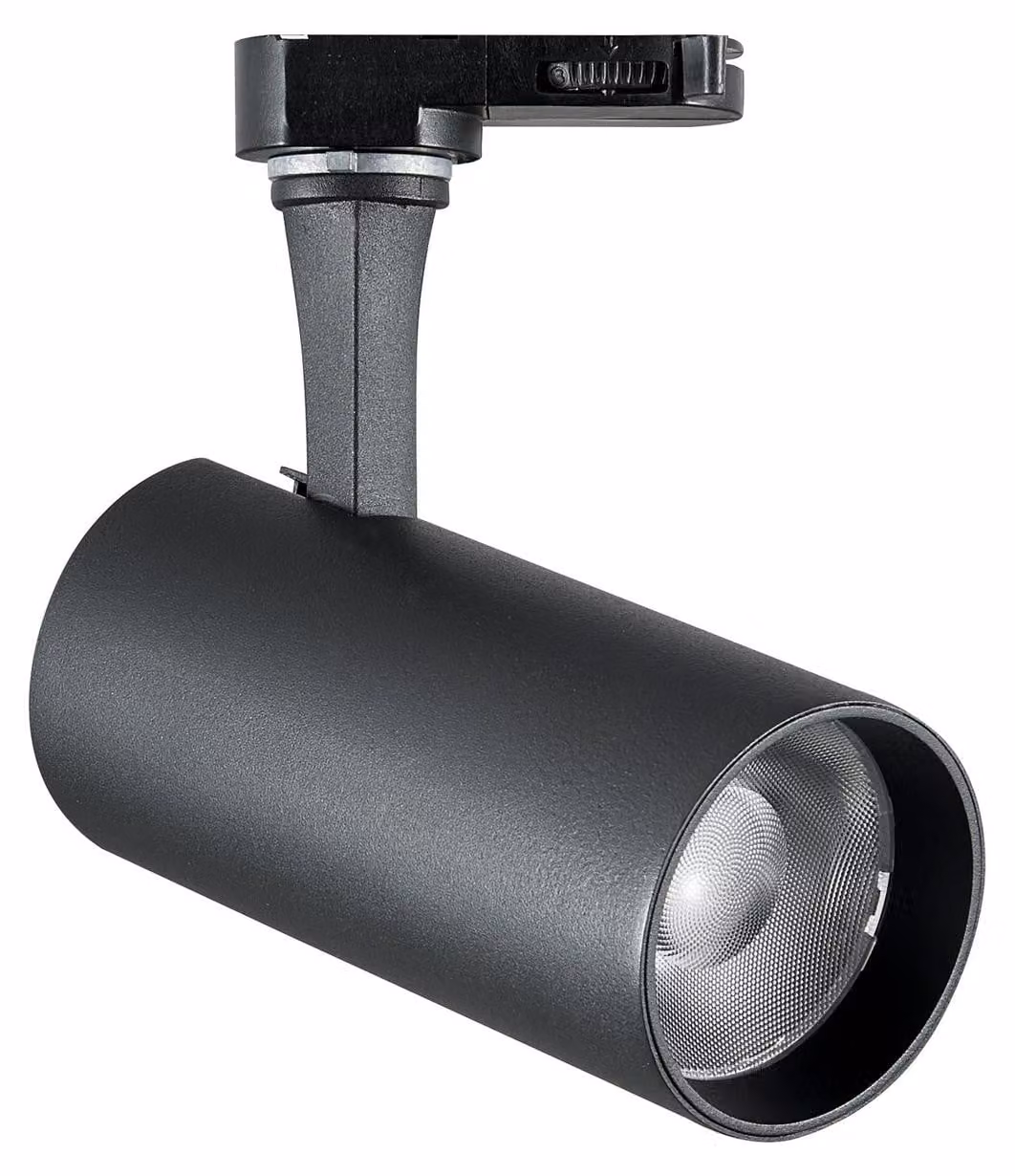 Faretto A Binario Fox LED 25W Luce Calda 3000K Nero Ideal Lux