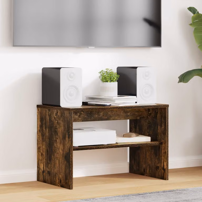 Mobile TV vidaXL in legno ingegnerizzato Rovere Fumo, L 60 cm x P 35 cm x H 40 cm