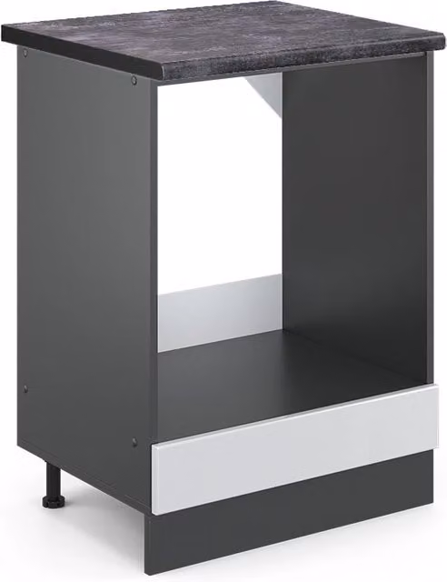 Mobile per forno da incasso Vicco R-Line Bianco rustico e Antracite L: 60 cm – 1