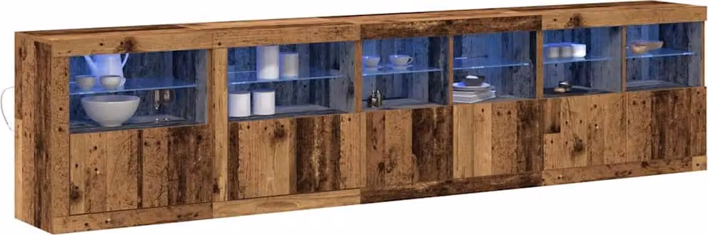 Madia LED Legno vecchio 283 x 37 x 67 cm Legno multistrato