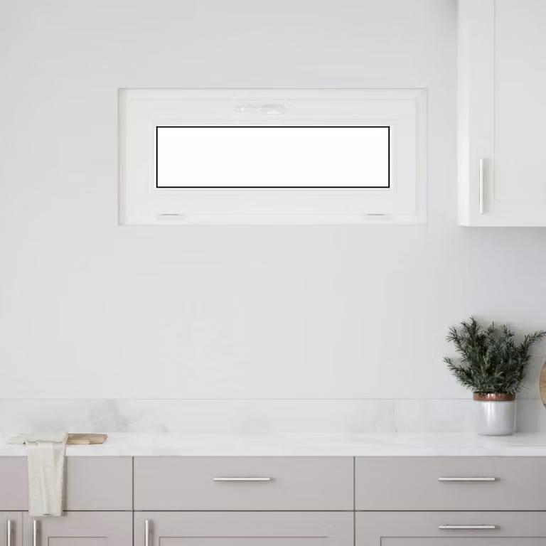 Finestra singola per seminterrato vidaXL in plastica bianca con vetro trasparente L/P/H: 90 x 40 x 6,6 cm