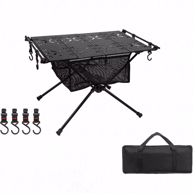 Tavolo IGT, portatile, in lega di alluminio, pieghevole, multifunzionale, ultraleggero, per barbecue, campeggio, escursioni, scrivania arrotolabile m