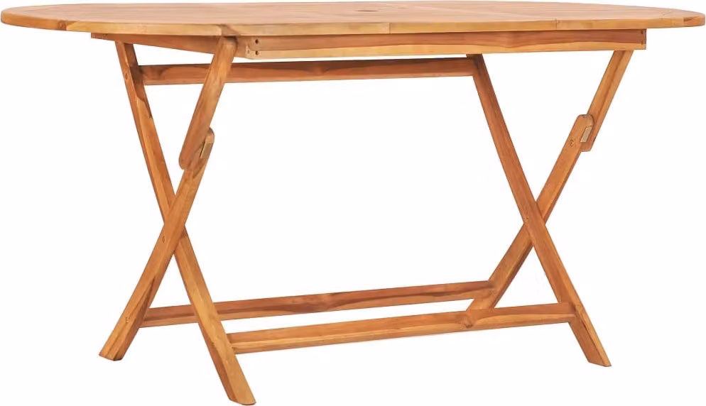 Set da Pranzo da Giardino 7 pz Pieghevole in Massello di Teak