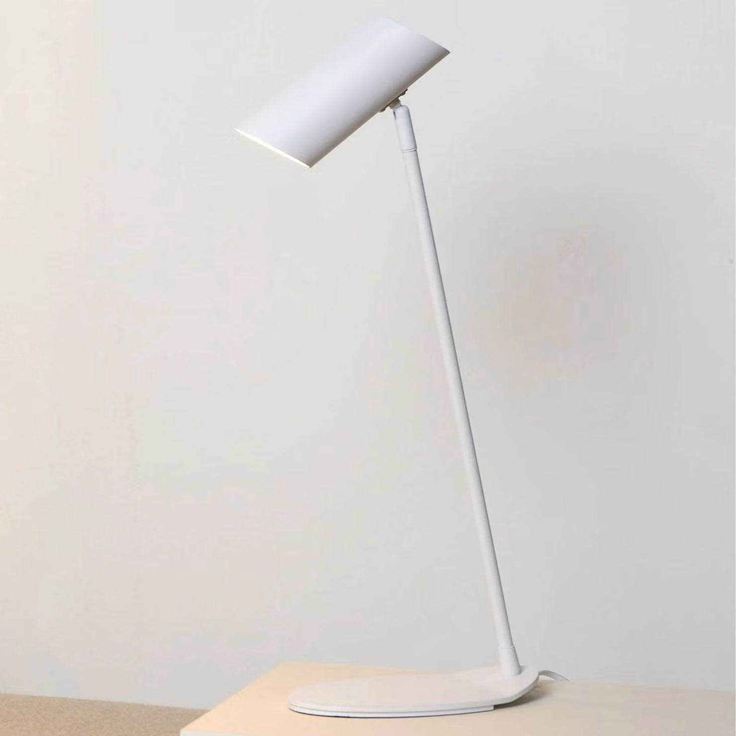 Lucide Lampada da scrivania Hester, Bianco / Opale, Studio / Ufficio, Metallo, Moderno, Lampada da tavolo