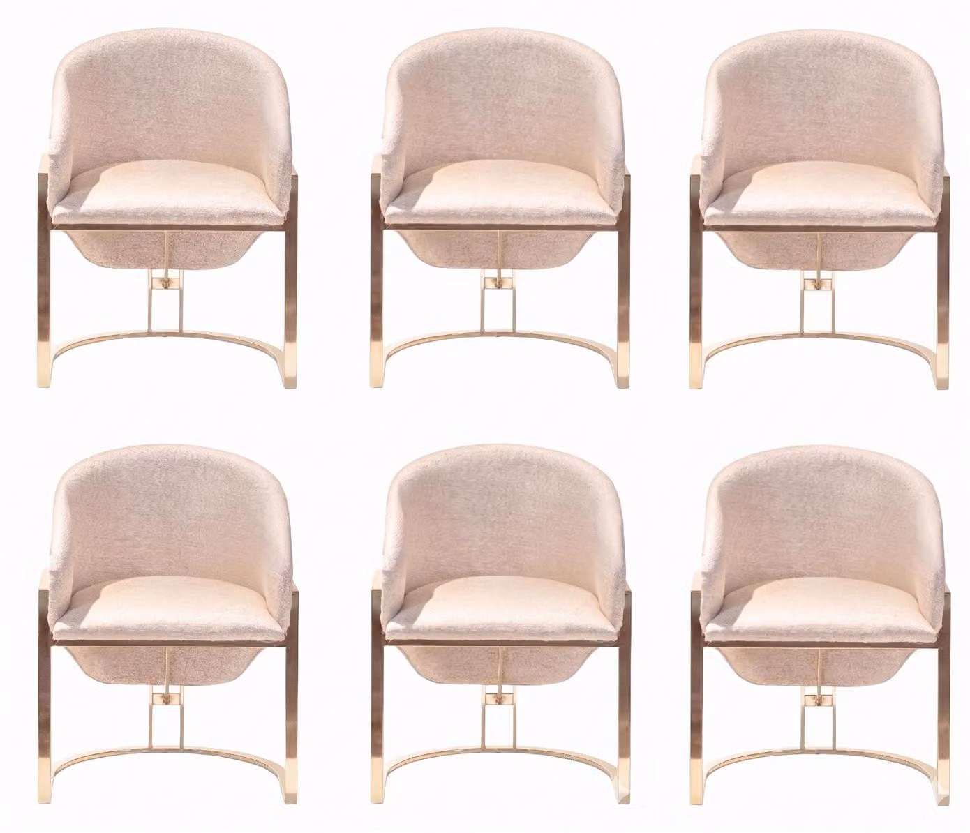 Sedia bianca, comoda, per il soggiorno, in metallo e tessuto, design moderno, stile minimalista, nuova