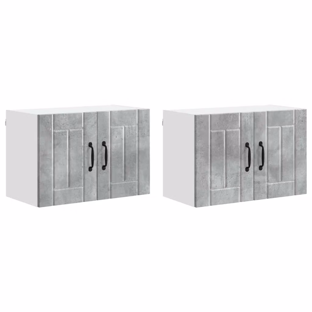 Set di 2 armadi sospesi per cucina vidaXL in legno grigio con ante a battente L: 60 cm, P: 31 cm, H: 40 cm – 2