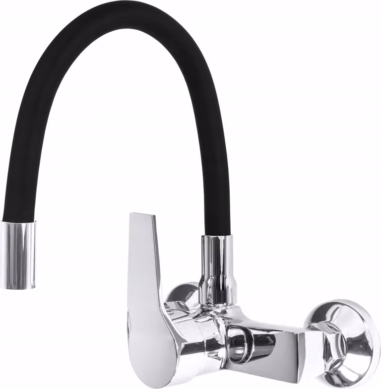 Granitan - Rubinetto da cucina - Rubinetto per lavello - Orientabile a 360° - Ottone - Nero - Rubinetto da cucina - FLEX