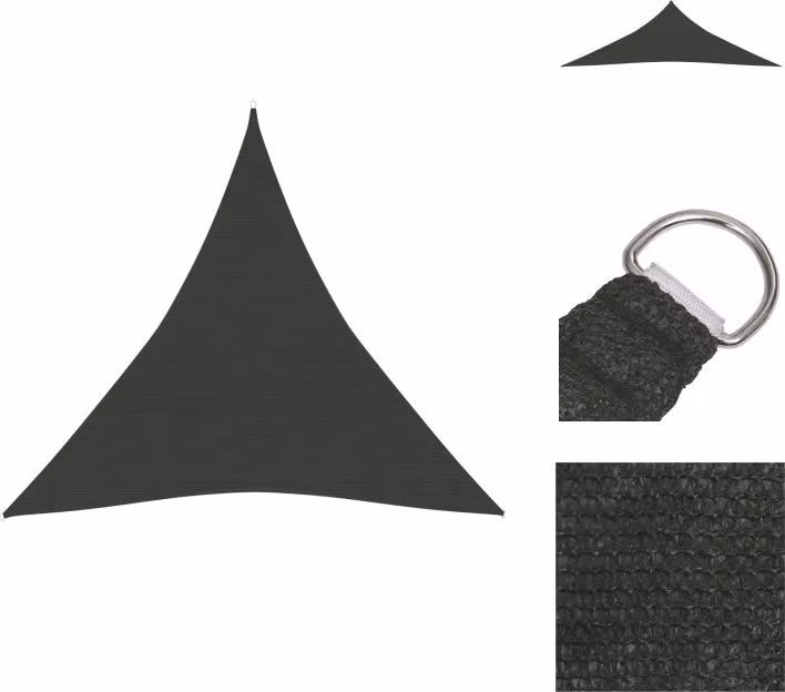 vidaXL Tenda 160 g/m² antracite 4x4x4 m HDPE - Ombrelloni e tende da sole