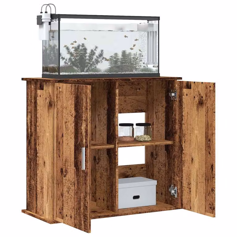 Supporto per acquario vidaXL in legno multistrato color legno antico, L 81 cm x P 36 cm x H 73 cm