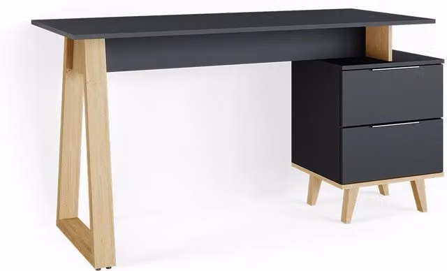 Scrivania da ufficio moderna Vicco colore antracite L: 138 cm, P: 60 cm, H: 77 cm – 1