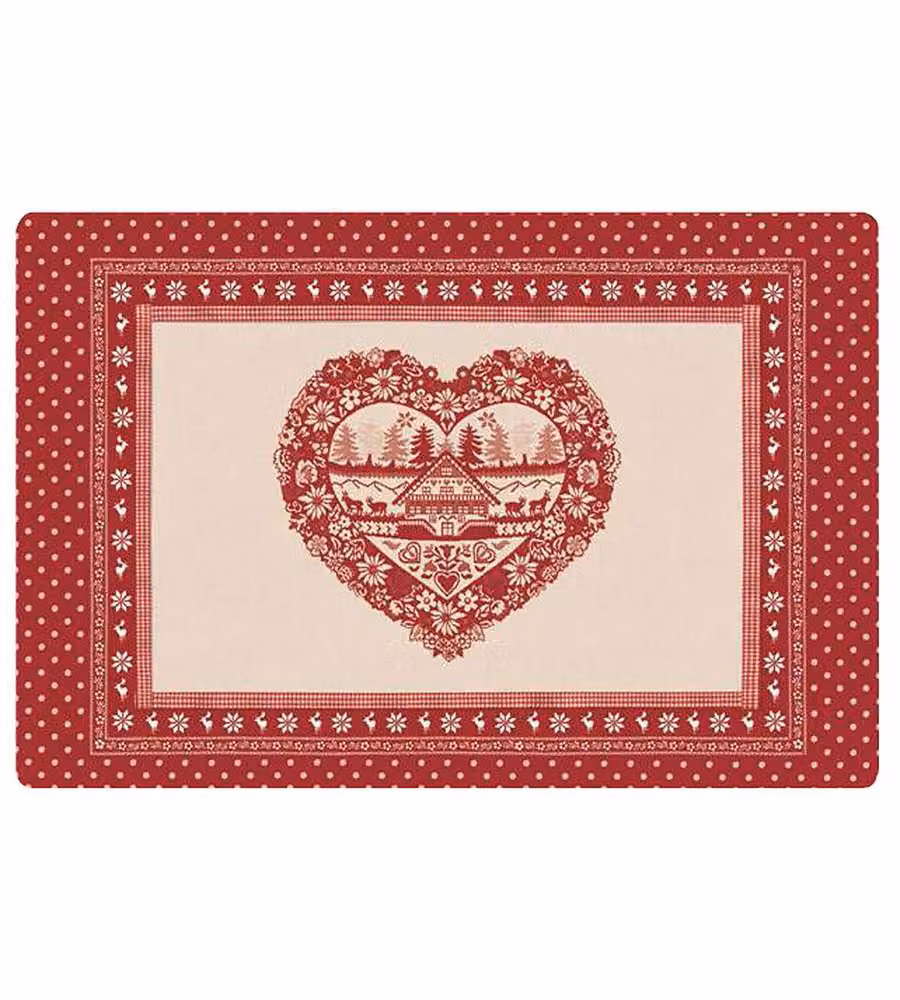 Tavola&co. Tovaglietta Americana - Cuore Country - 30x45 cm
