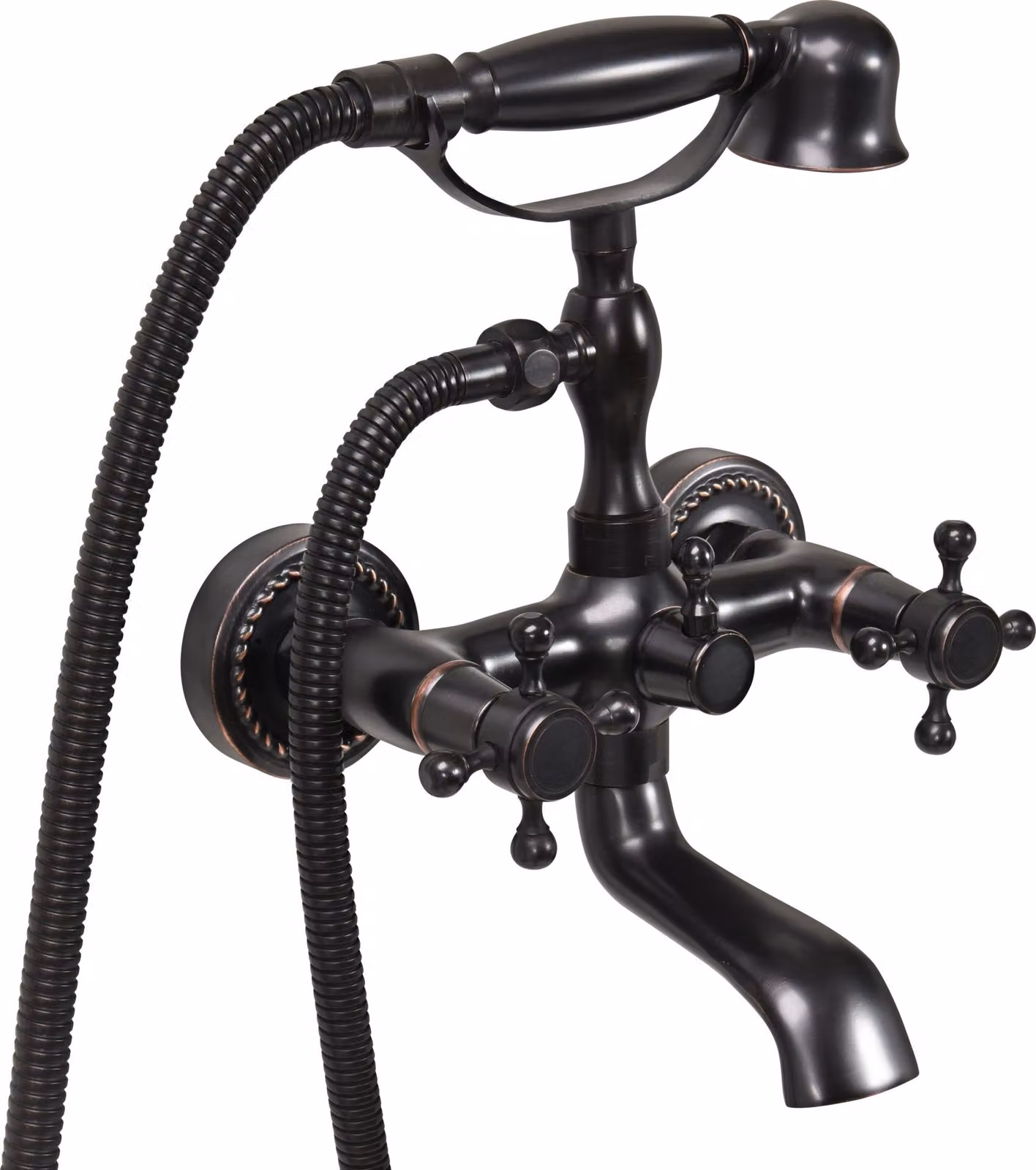 Miscelatore per vasca RETRO BLACK, miscelatore doccia nostalgico