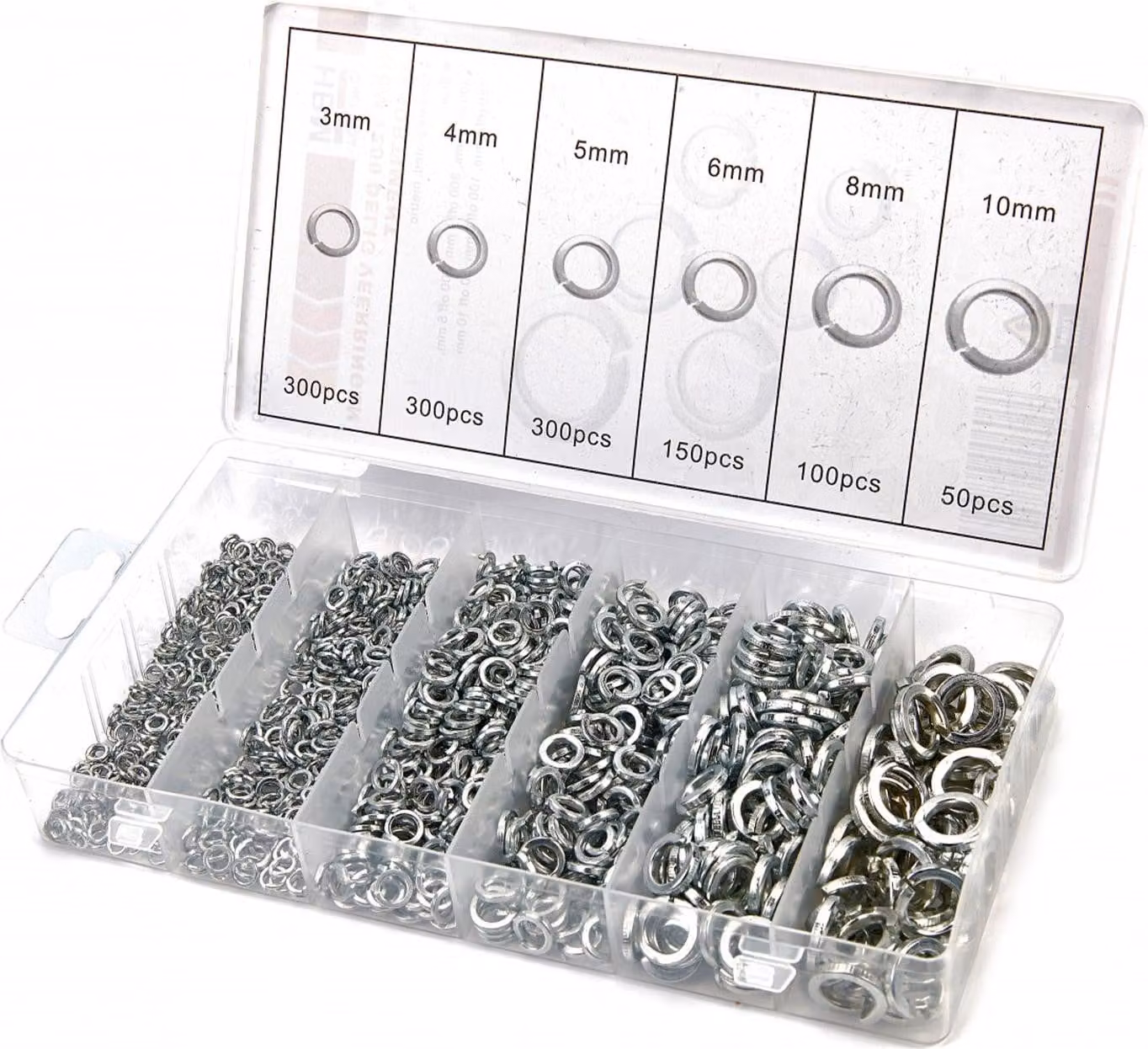 Set-kit rondelle di bloccaggio, serraggio, anelli di sicurezza con fermo rapido, Grower 1200 pezzi