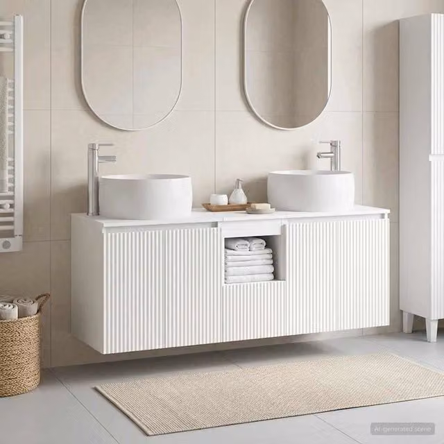 Set di Armadi da Bagno 3 pz Bianco 49,5 x 44,5 x 66 cm 3405717