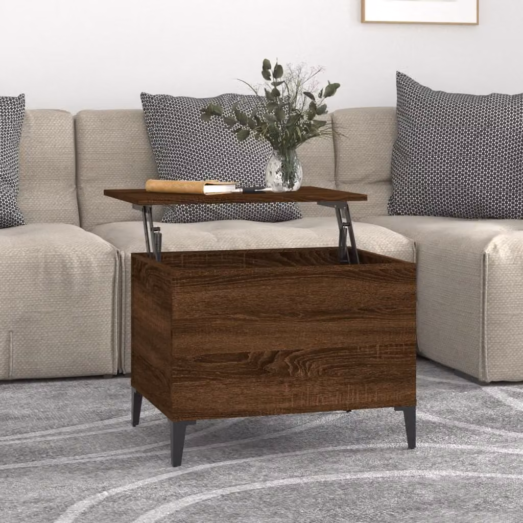 Maison Exclusive - Tavolino marrone effetto rovere 60x44,5x45 cm Materiale ligneo