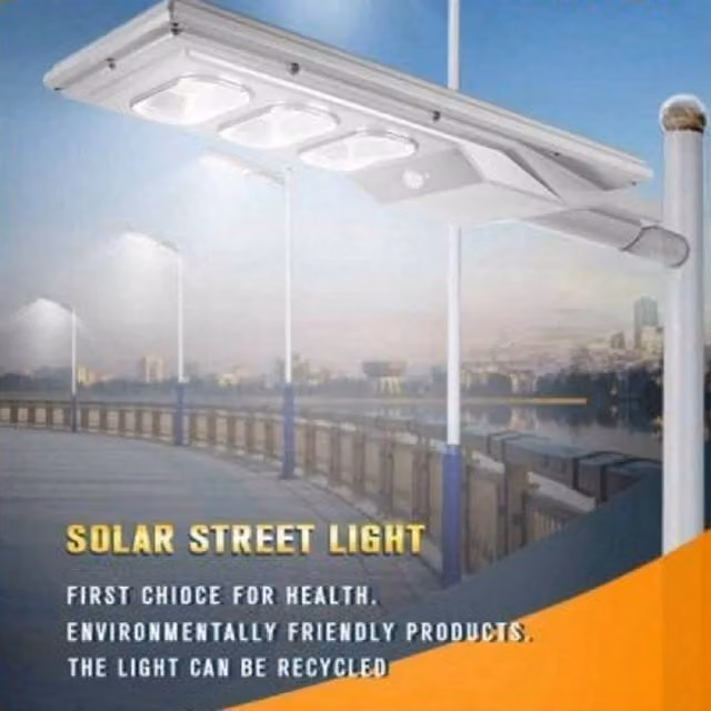 Trade Shop Faro Stradale Led Lampione Solare 150w con Sensore di Movimento Luce 6500k Bianco e Grigio