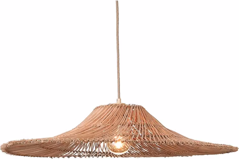 GOOD&MOJO - Lampada a sospensione Cancun - Naturale - Ø70cm Lampada a sospensione - Lampada da tavolo - Lampada da salotto - Lampada per camera da letto - Soggiorno