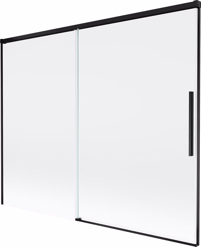 Mexen Rox parete doccia a soffietto 2 ante scorrevoli 190 x 150 cm, trasparente, nero - 8C9-190-001-70-00