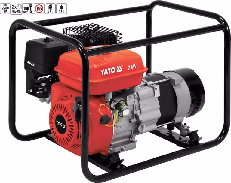 Generatore di corrente 2x230V, 2200W, AVR, generatore di emergenza