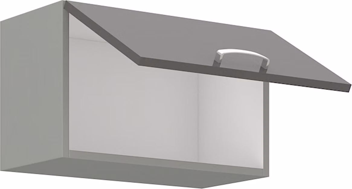 Mobile cucina superiore chiuso 60 cm RONG 1 - grigio / grigio lucido