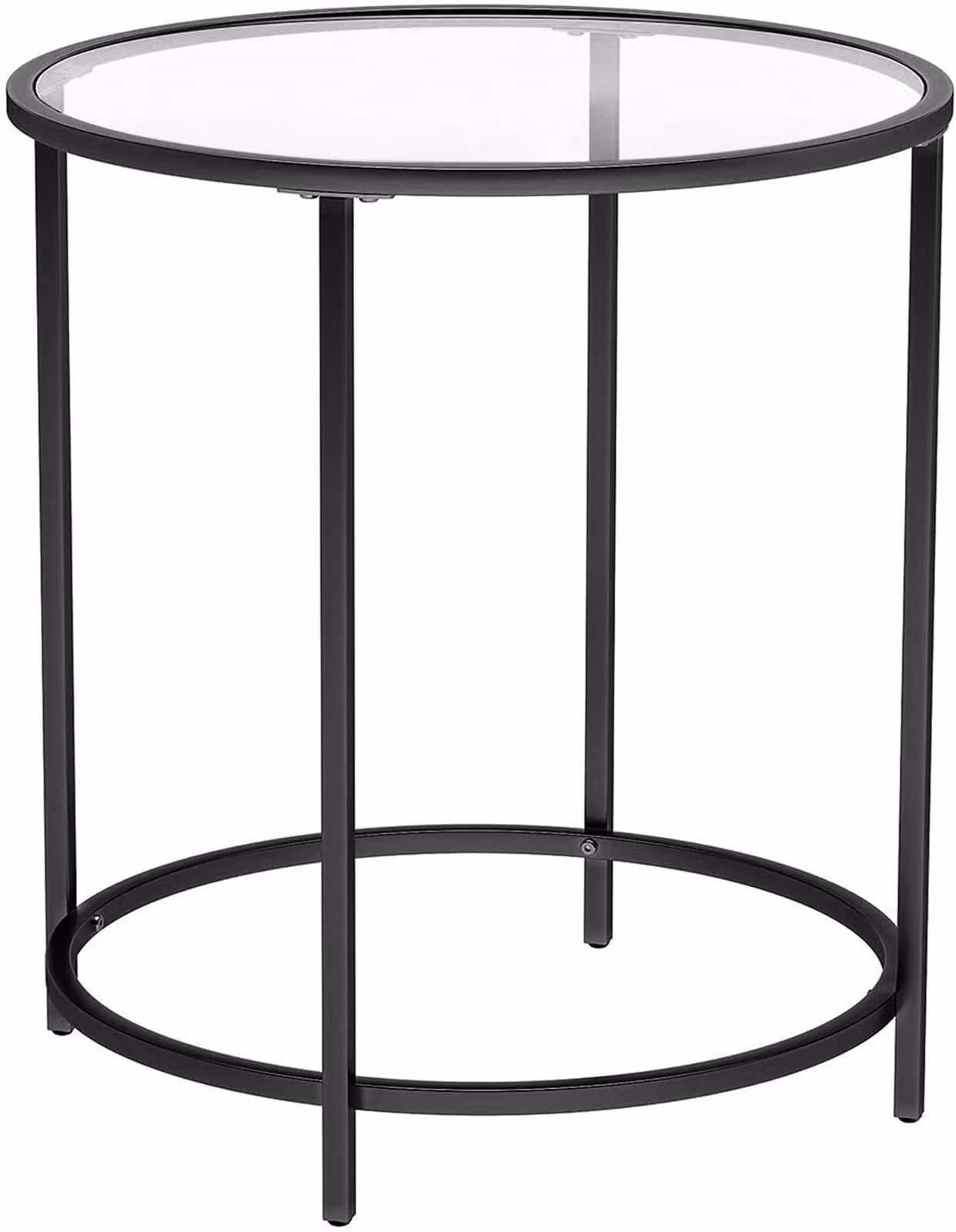 Tavolino - Leobert - Nero/Trasparente - 50 X 55 Cm
