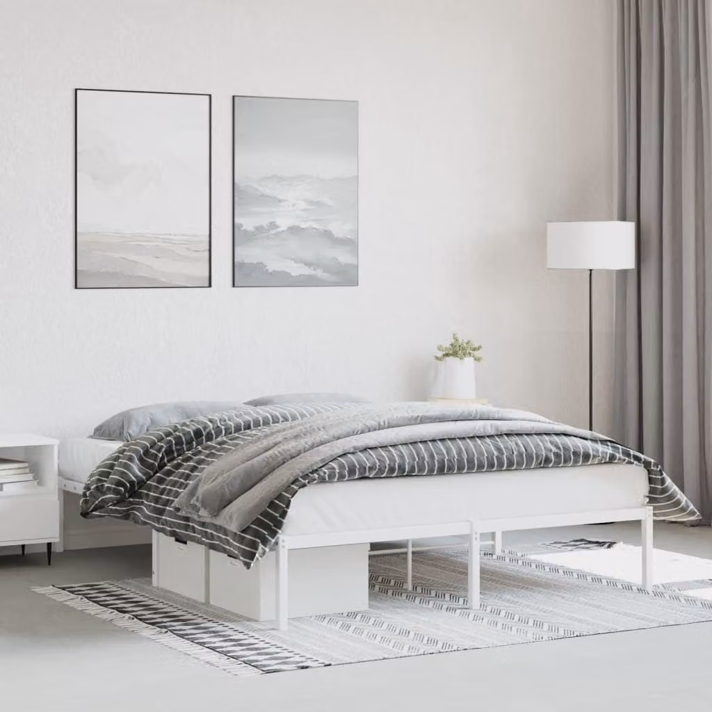 vidaXL Giroletto in Metallo Bianco L/P: 150 x 200 cm