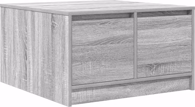 Tavolino da Salotto con Cassetti Grigio Sonoma 70,5x70x40 cm