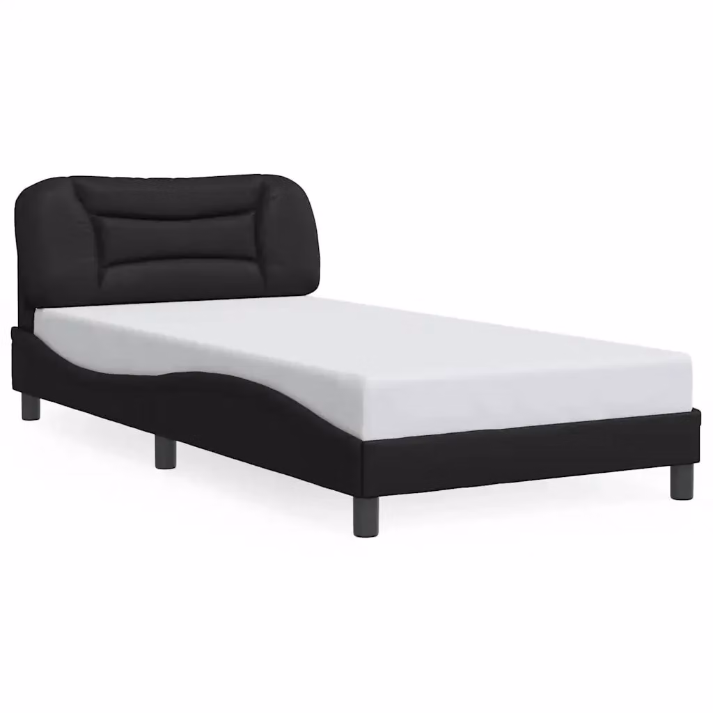 Giroletto senza materasso Hvar vidaXL in similpelle nera L: 100 cm, P: 200 cm – 2