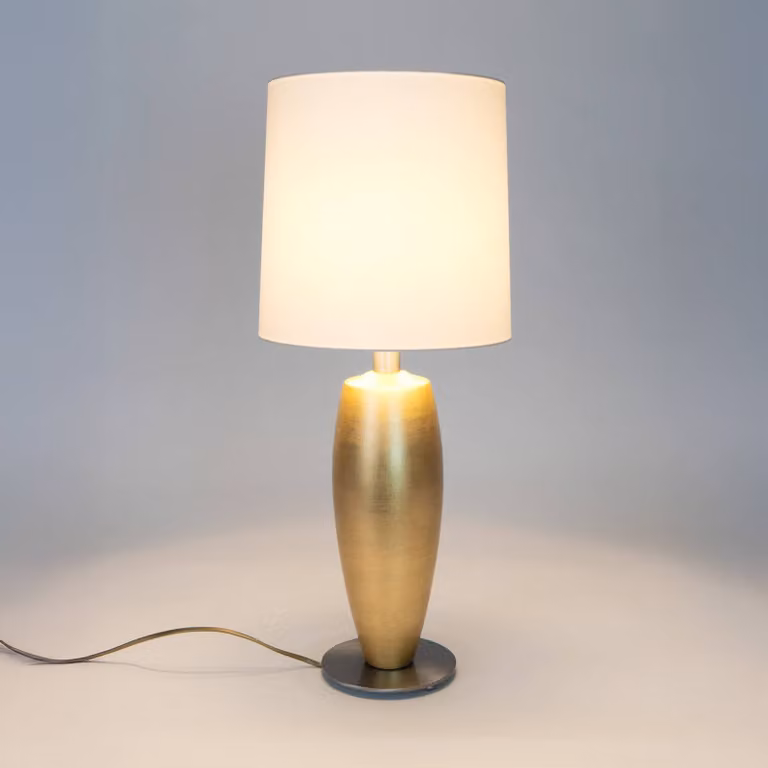 Holländer Lampada da tavolo OMEGA SOTTILE, Ottone / Oro, Soggiorno / Sala da pranzo, Ceramica, Lampada da tavolo