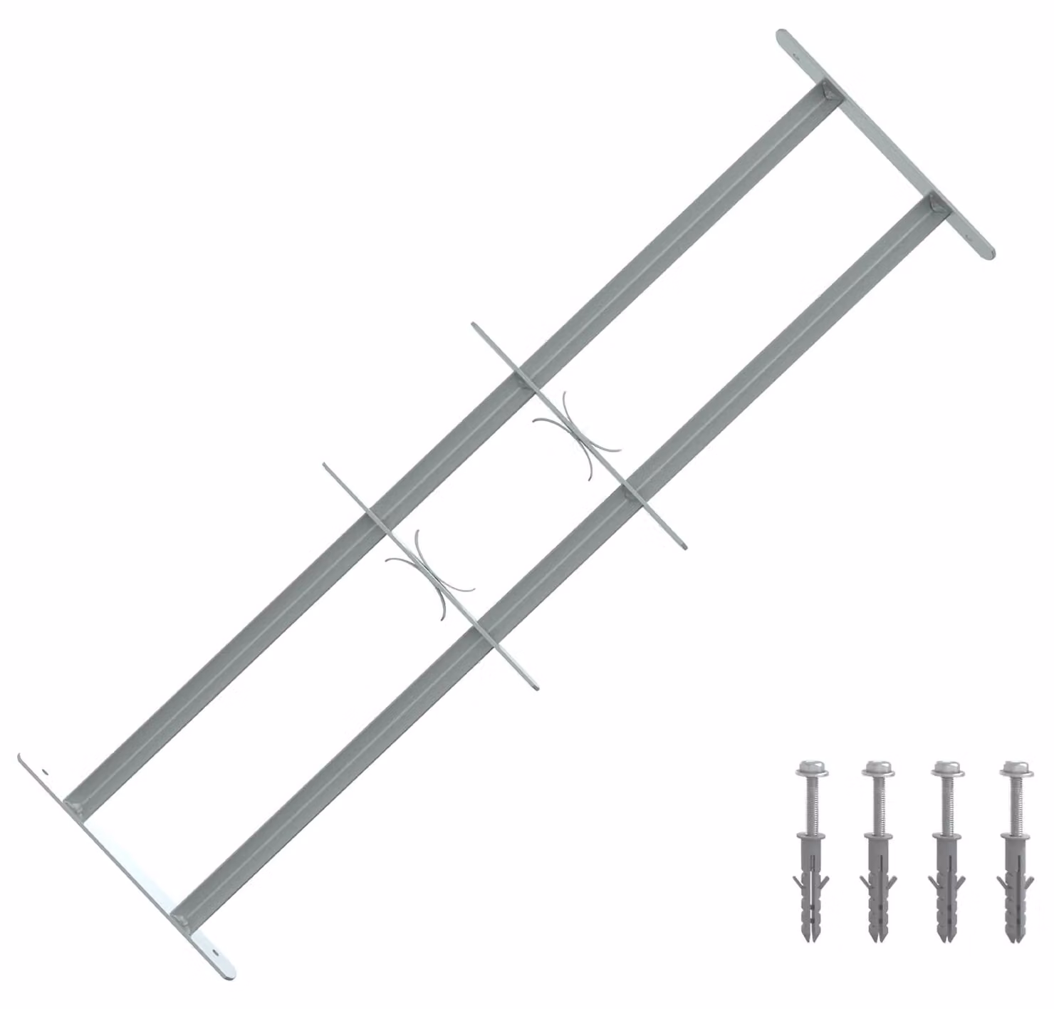 Griglia di Sicurezza per Finestre con 2 Traverse 3 pcs