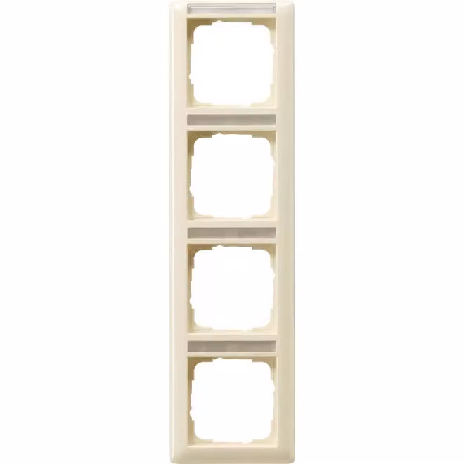 Gira 111401 Cornice di copertura quadrupla BSF verticale Standard 55 Bianco crema