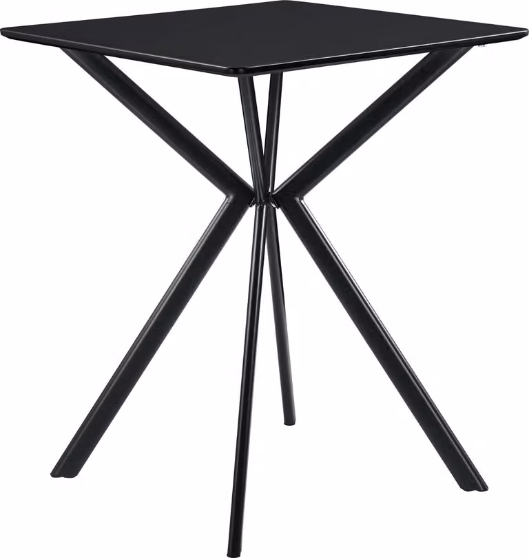 In And OutdoorMatch Elegante tavolo da pranzo Gisselle - Rettangolare - 60x60cm - Nero - MDF - Design decorativo