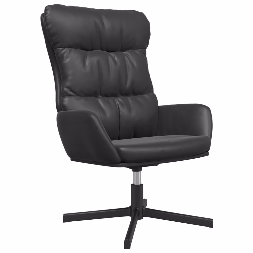 Poltrona reclinabile in ecopelle nera
