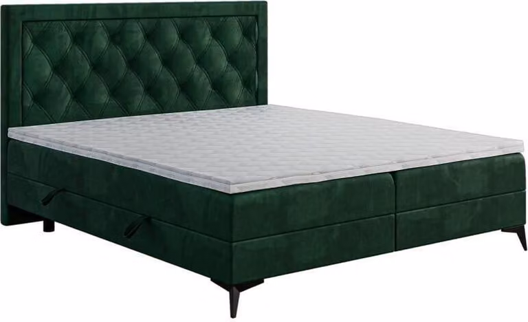 Luxus Polsterbett Boxspringbett Doppelbett Polster Stoff Design Bett Möbel