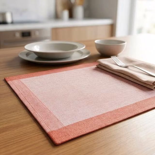 Tovaglietta segnaposto rettangolare KASANOVA in cotone rosso L: 50 cm, P: 35 cm