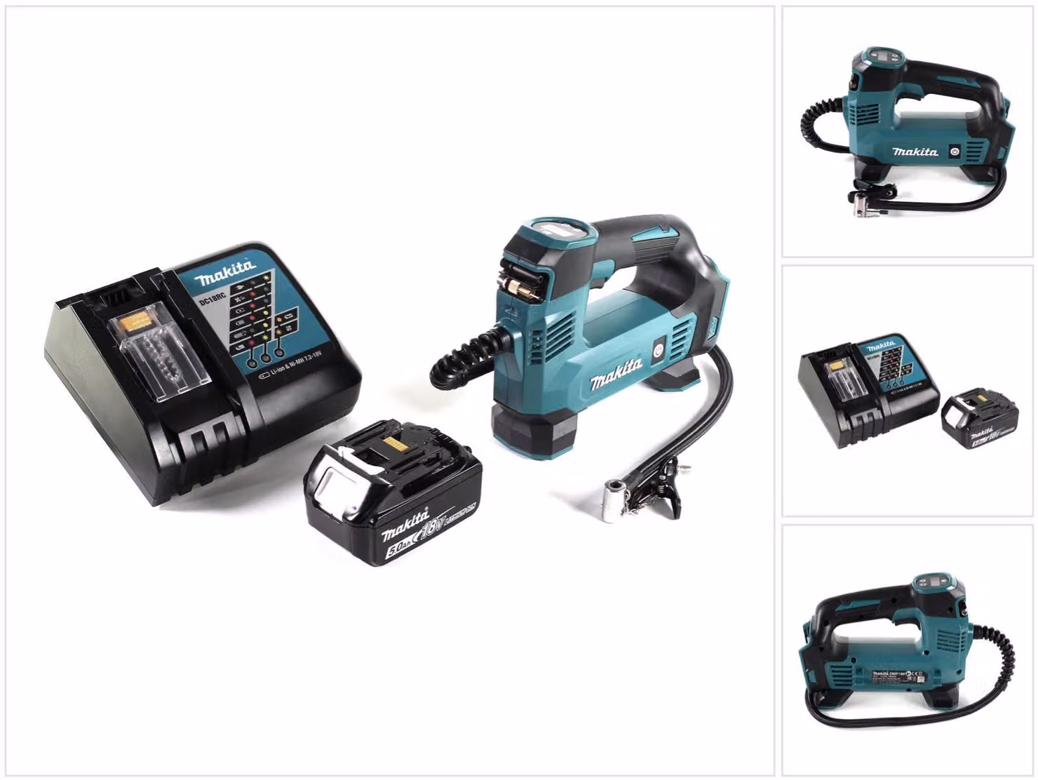 Compressore a batteria Makita DMP 180 RT1 18 V 8,3 bar + 1x batteria 5,0 Ah + caricatore