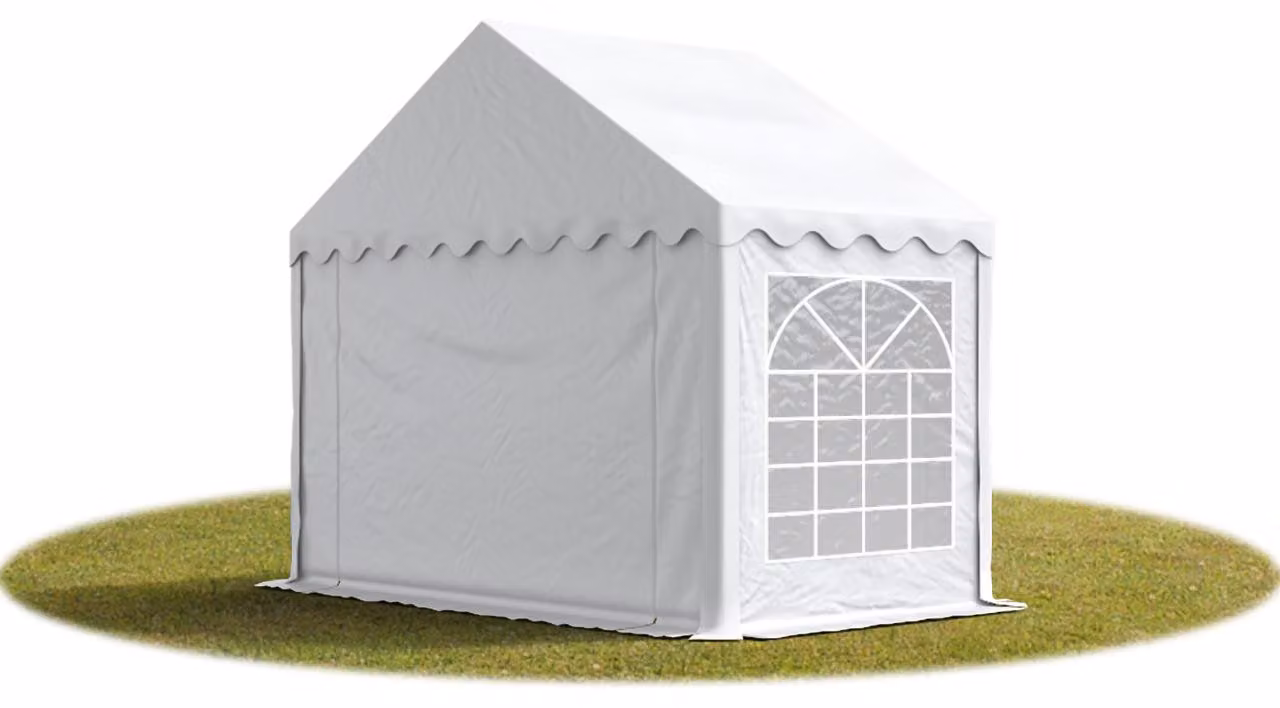 TOOLPORT Tendone per feste 3x2 m PVC bianco 100% impermeabile Tendone da esterno Tenda party