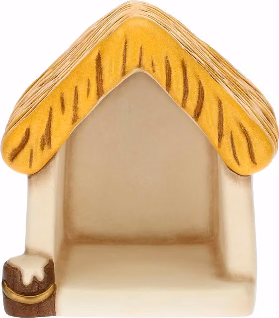 Decorazione natalizia Thun Stalla in ceramica bianca da tavolo